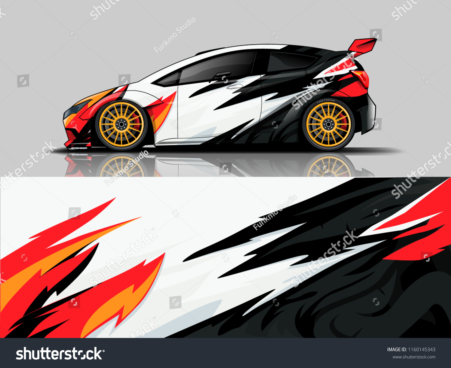 Car wrap graphic racing abstract background for wrap and vinyl sticker