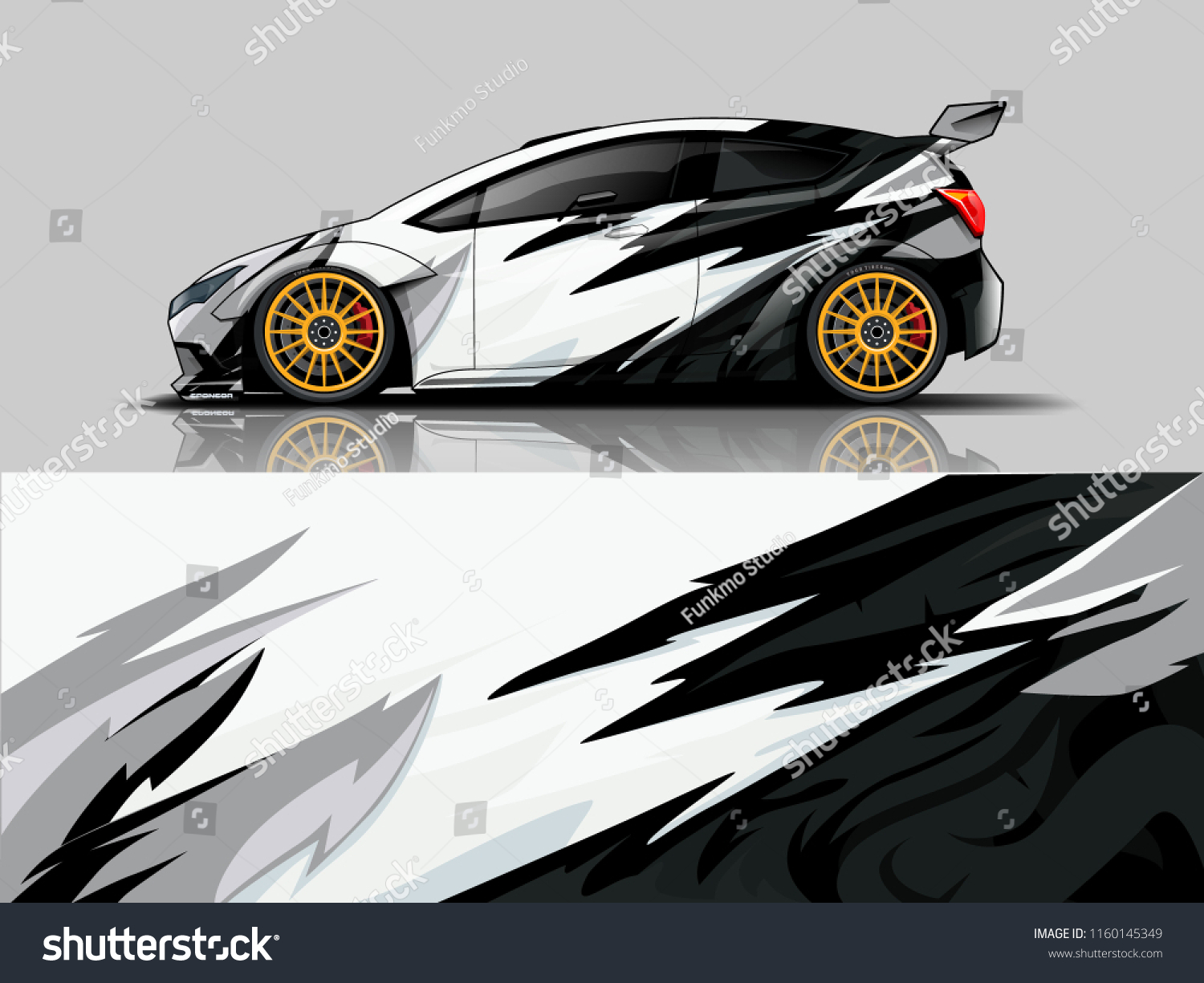 Car wrap graphic racing abstract background for wrap and vinyl sticker