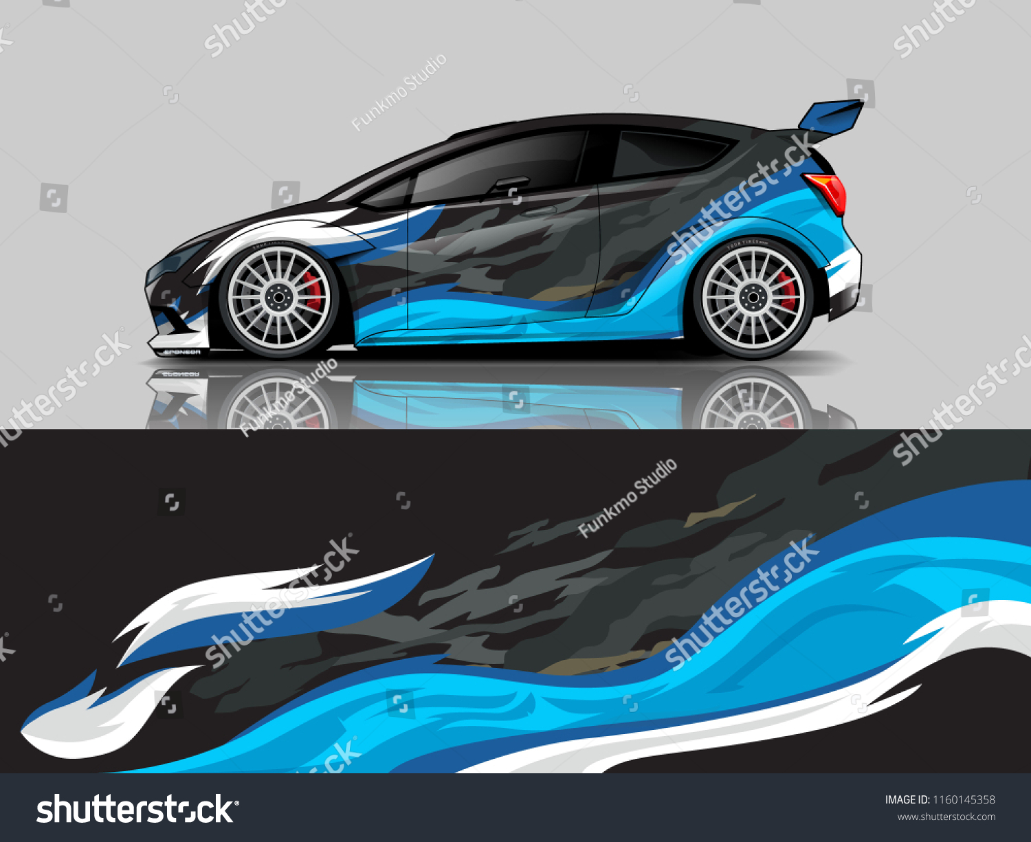 Car wrap graphic racing abstract background for wrap and vinyl sticker