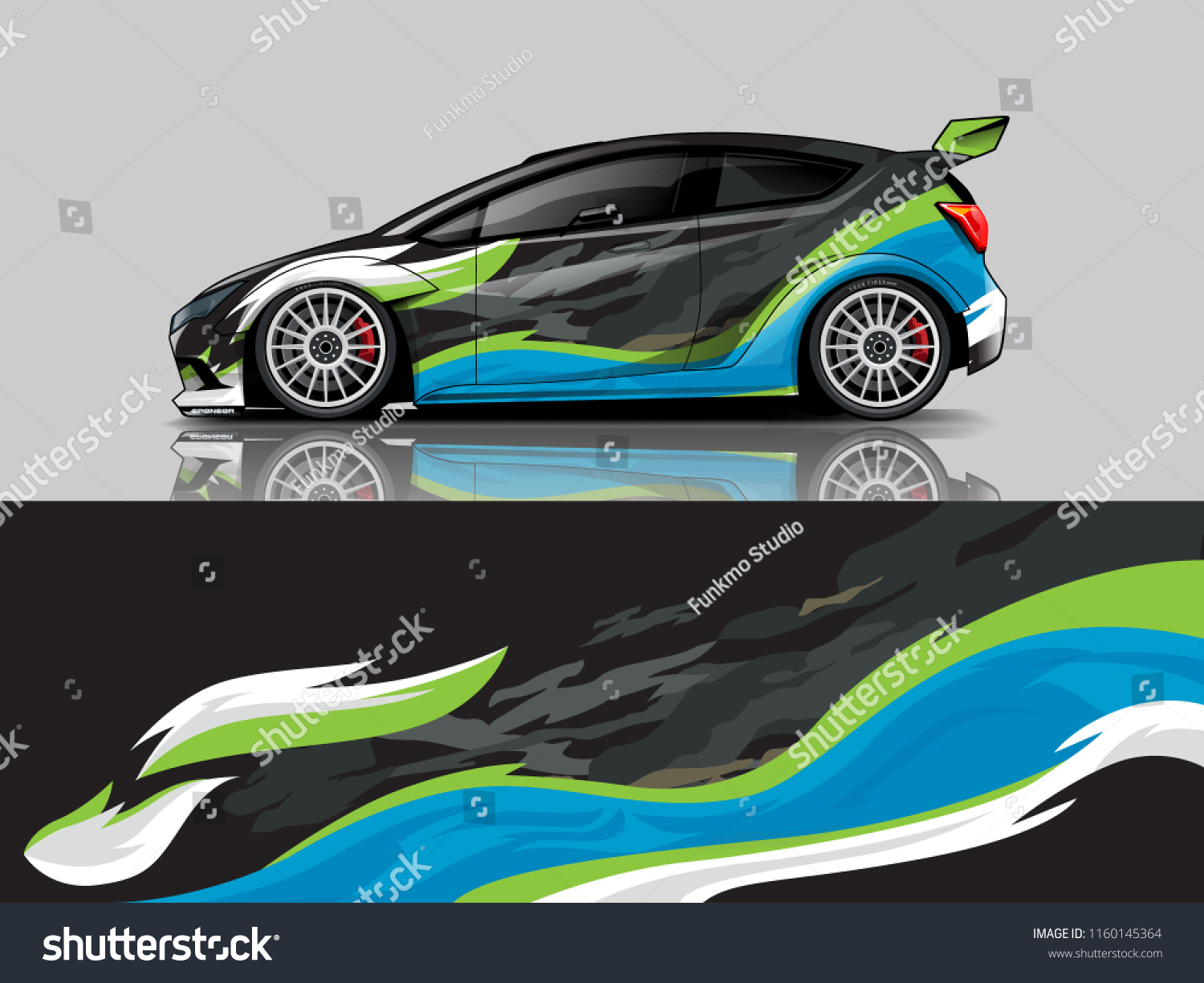 Car wrap graphic racing abstract background for wrap and vinyl sticker