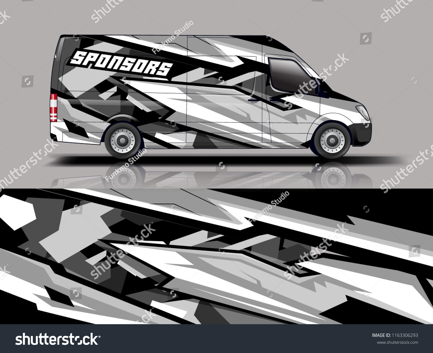 Car graphic vector. abstract racing shape with modern camouflage design for vehicle vinyl wrap