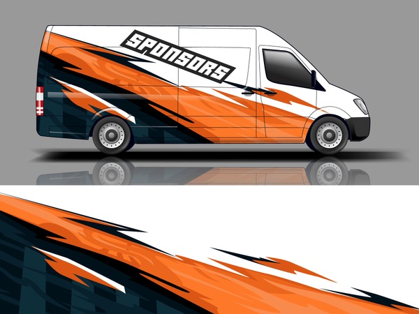 Car graphic vector. abstract racing shape with modern camouflage design for vehicle vinyl wrap