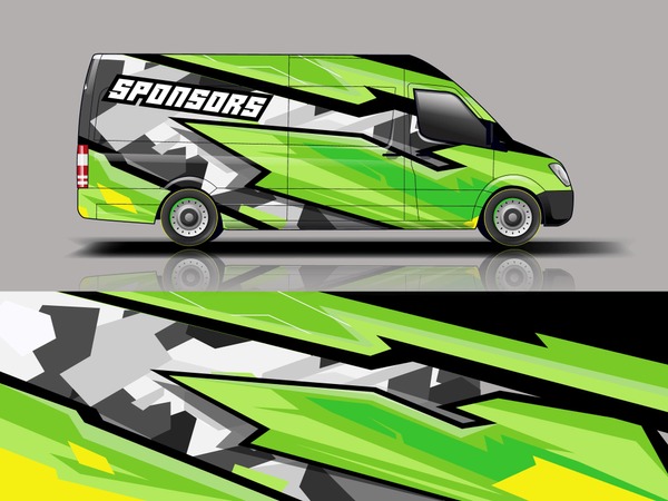 Car graphic vector. abstract racing shape with modern camouflage design for vehicle vinyl wrap