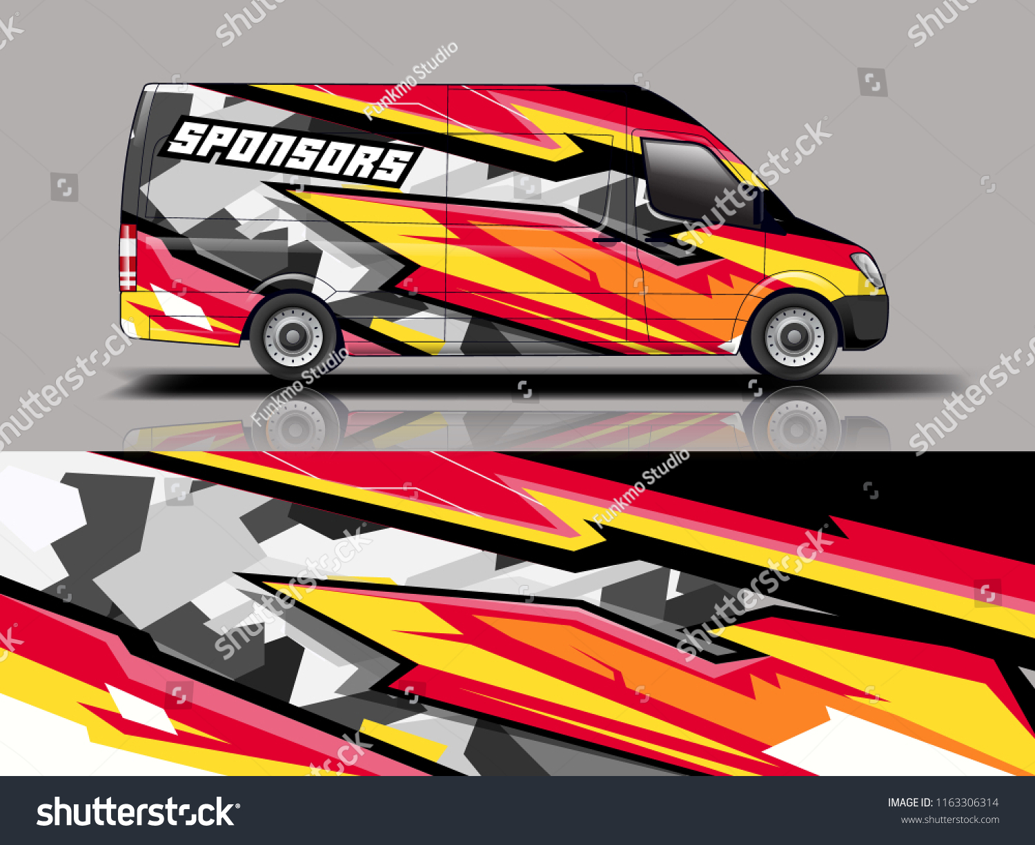 Car graphic vector. abstract racing shape with modern camouflage design for vehicle vinyl wrap