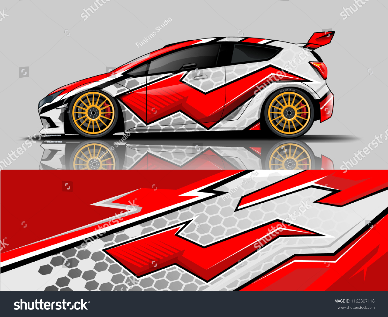 Car graphic vector. abstract racing shape with modern camouflage design for vehicle vinyl wrap