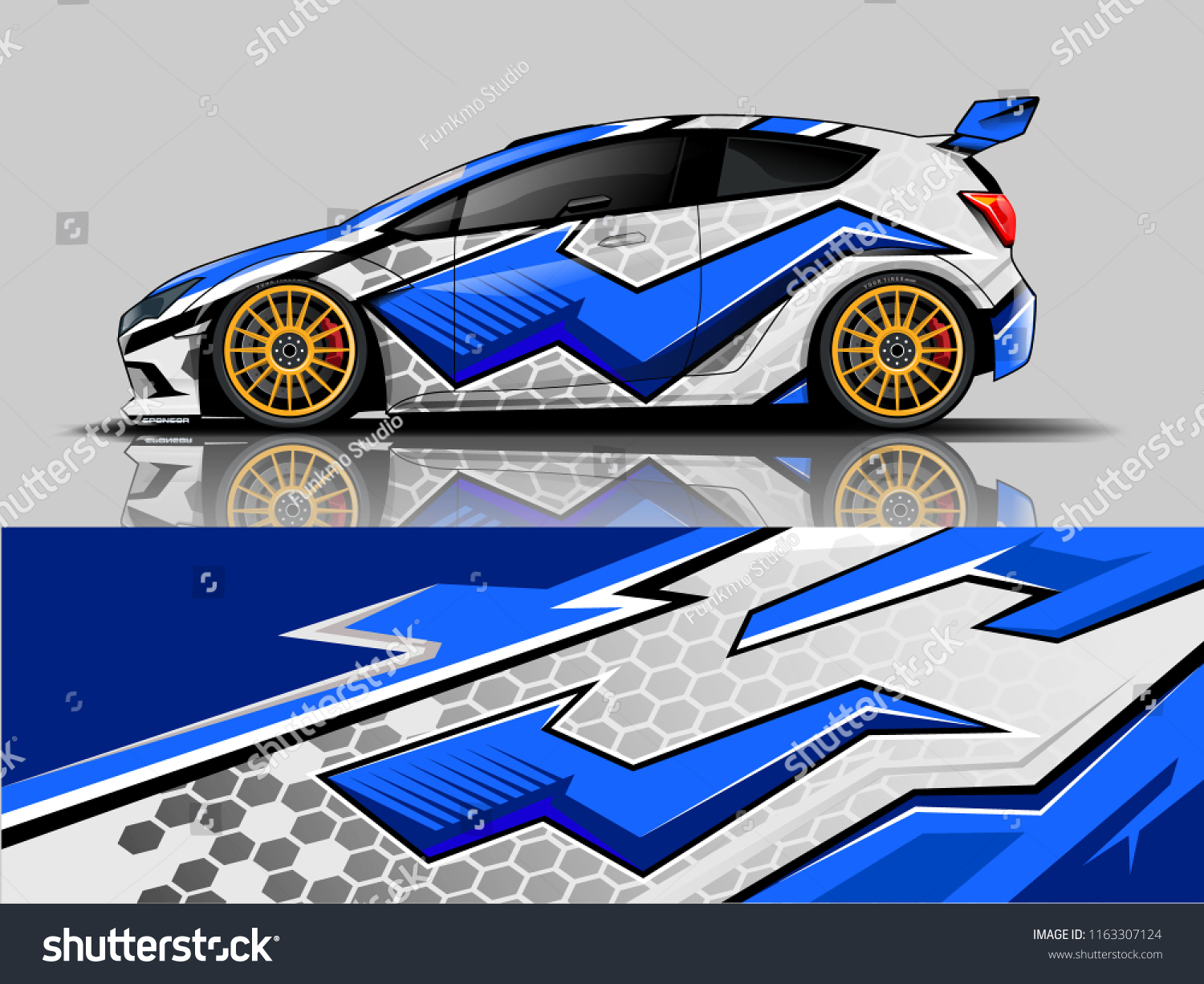 Car graphic vector. abstract racing shape with modern camouflage design for vehicle vinyl wrap