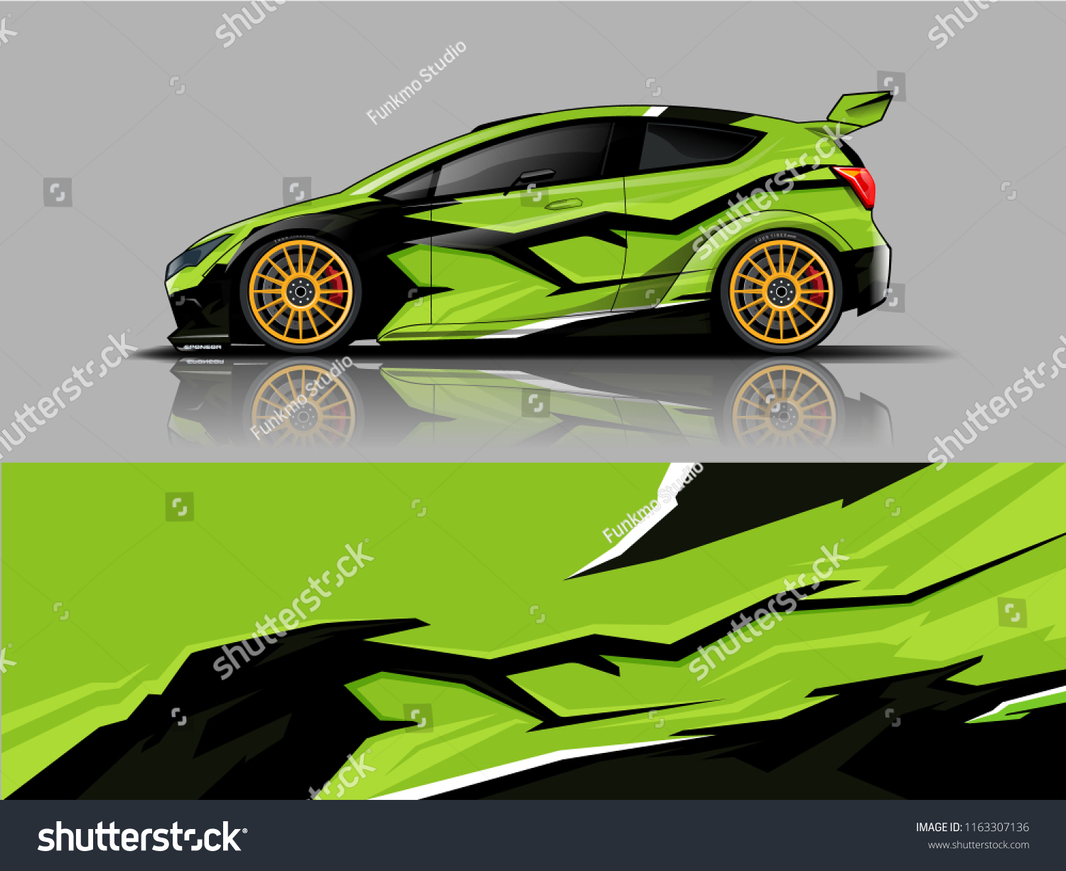 Car graphic vector. abstract racing shape with modern camouflage design for vehicle vinyl wrap