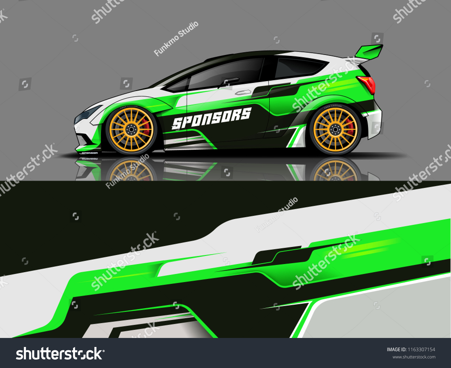 Car graphic vector. abstract racing shape with modern camouflage design for vehicle vinyl wrap