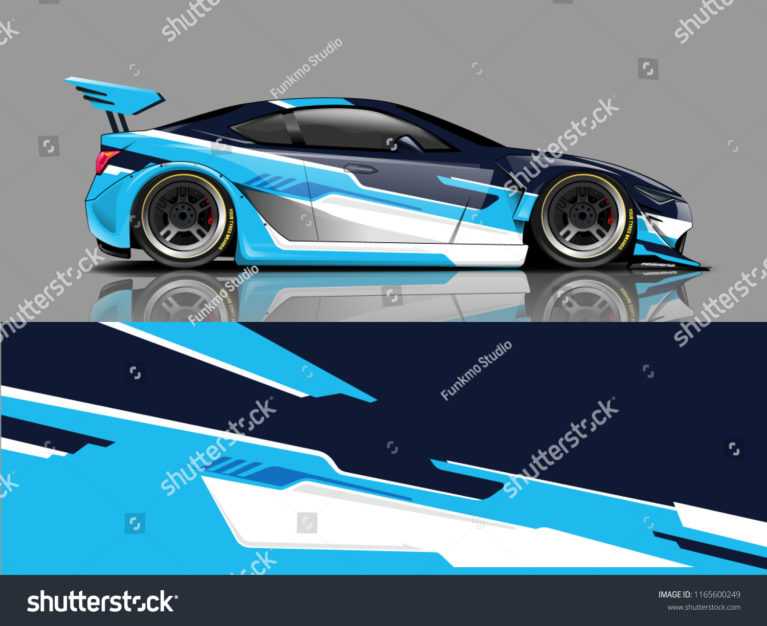 Car graphic vector. abstract racing shape with modern camouflage design for vehicle vinyl wrap