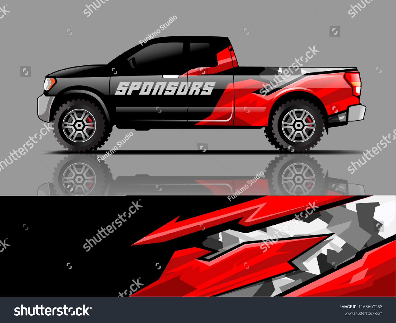 Car graphic vector. abstract racing shape with modern camouflage design for vehicle vinyl wrap