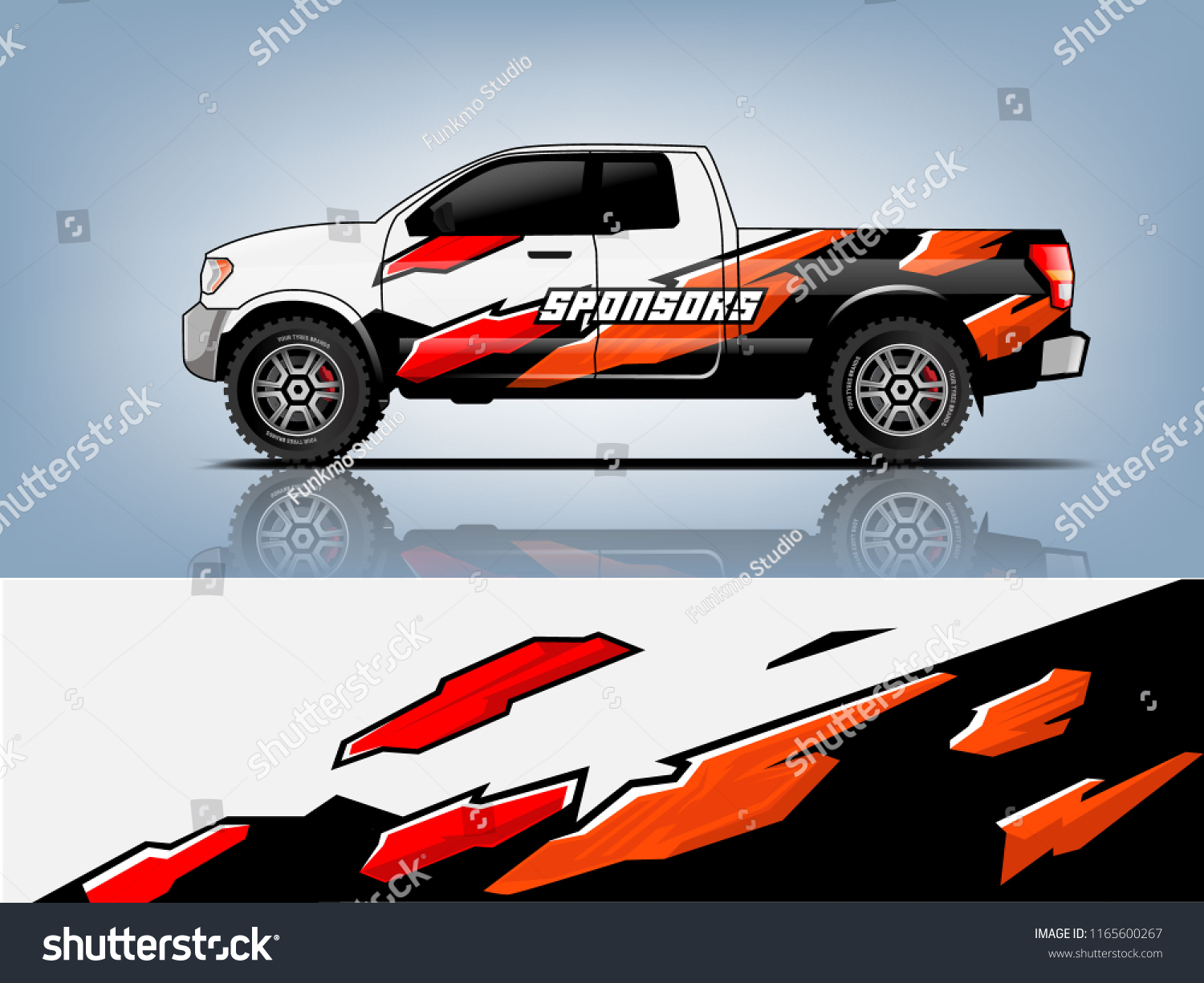 Car graphic vector. abstract racing shape with modern camouflage design for vehicle vinyl wrap