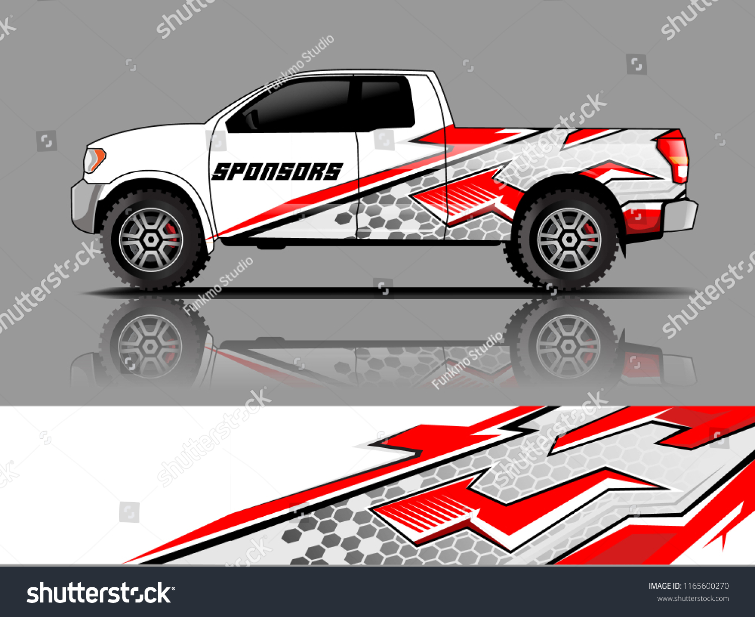 Car graphic vector. abstract racing shape with modern camouflage design for vehicle vinyl wrap
