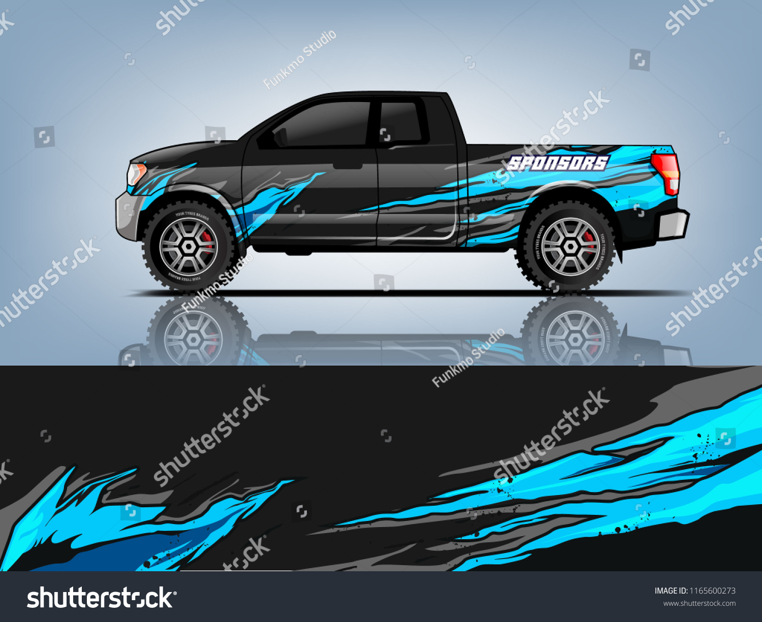 Car graphic vector. abstract racing shape with modern design for vehicle vinyl wrap