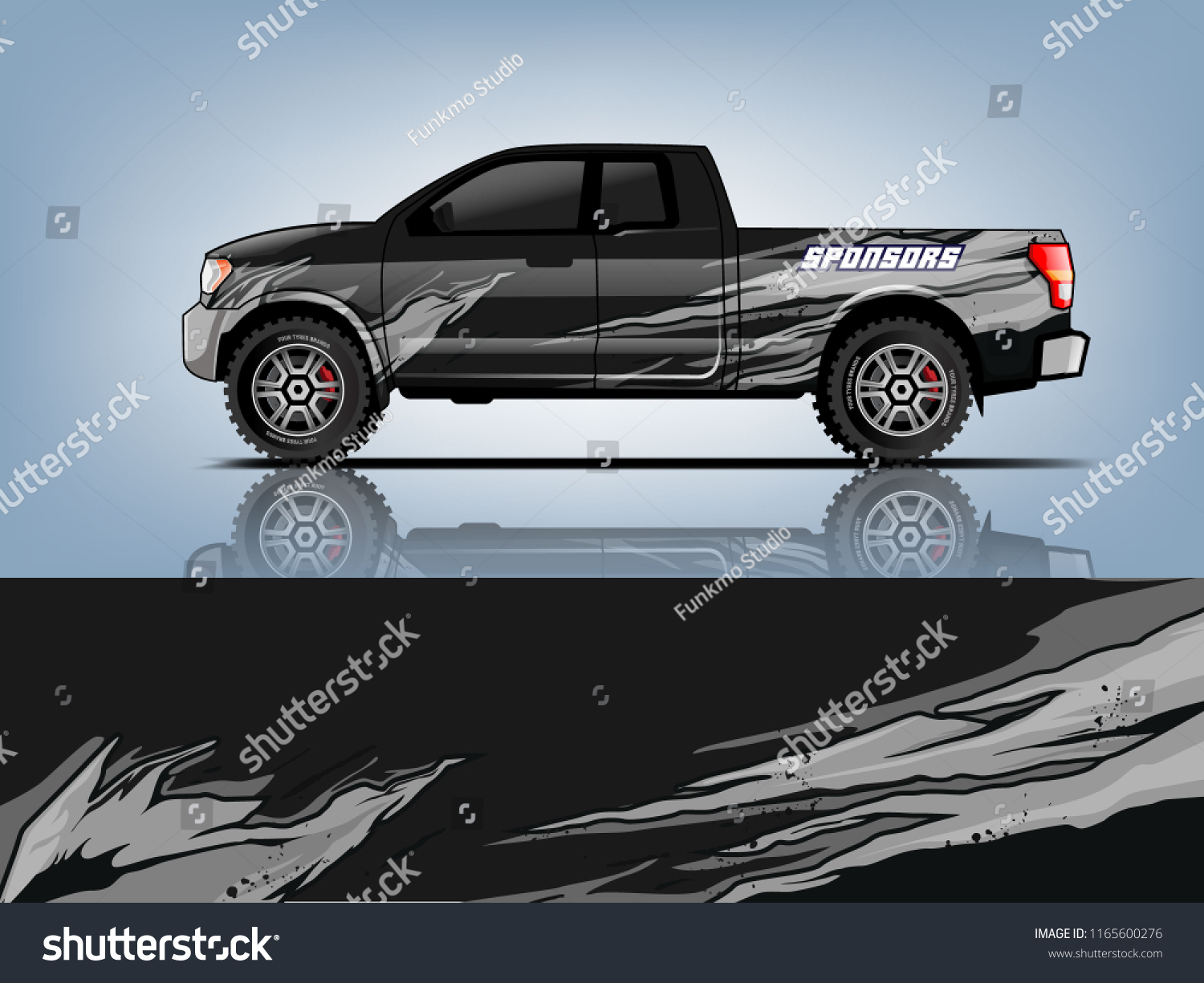 Car graphic vector. abstract racing shape with modern design for vehicle vinyl wrap