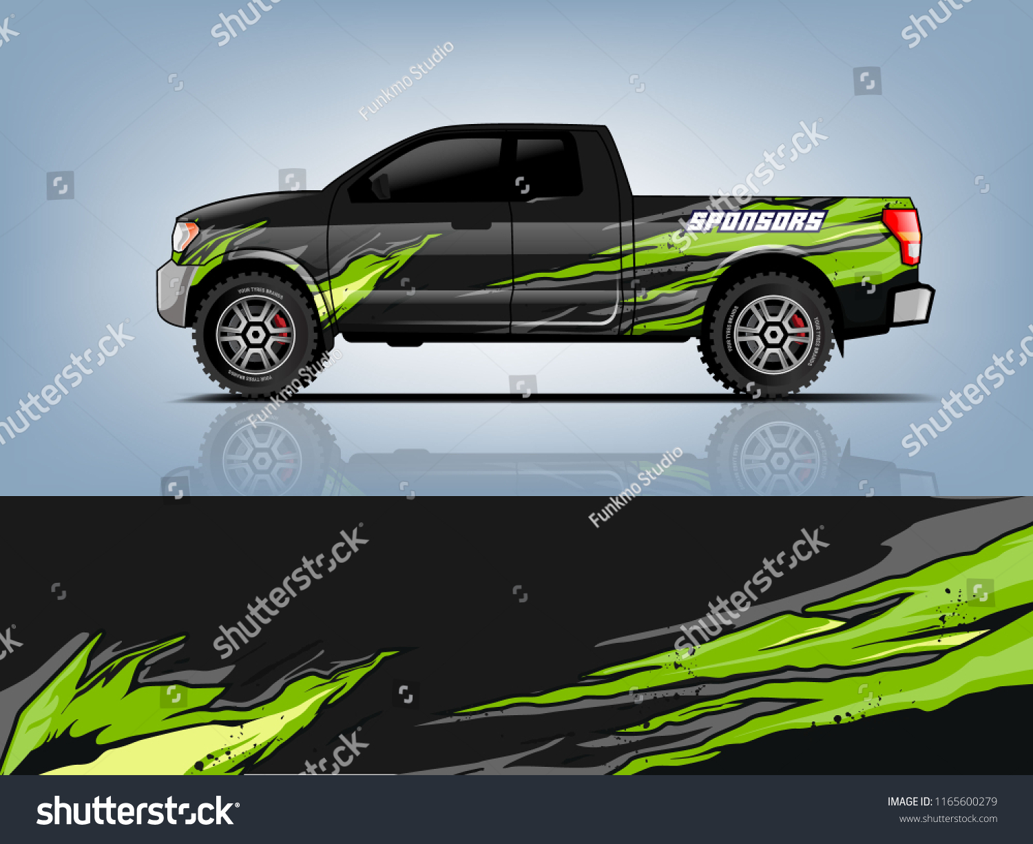 Car graphic vector. abstract racing shape with modern design for vehicle vinyl wrap