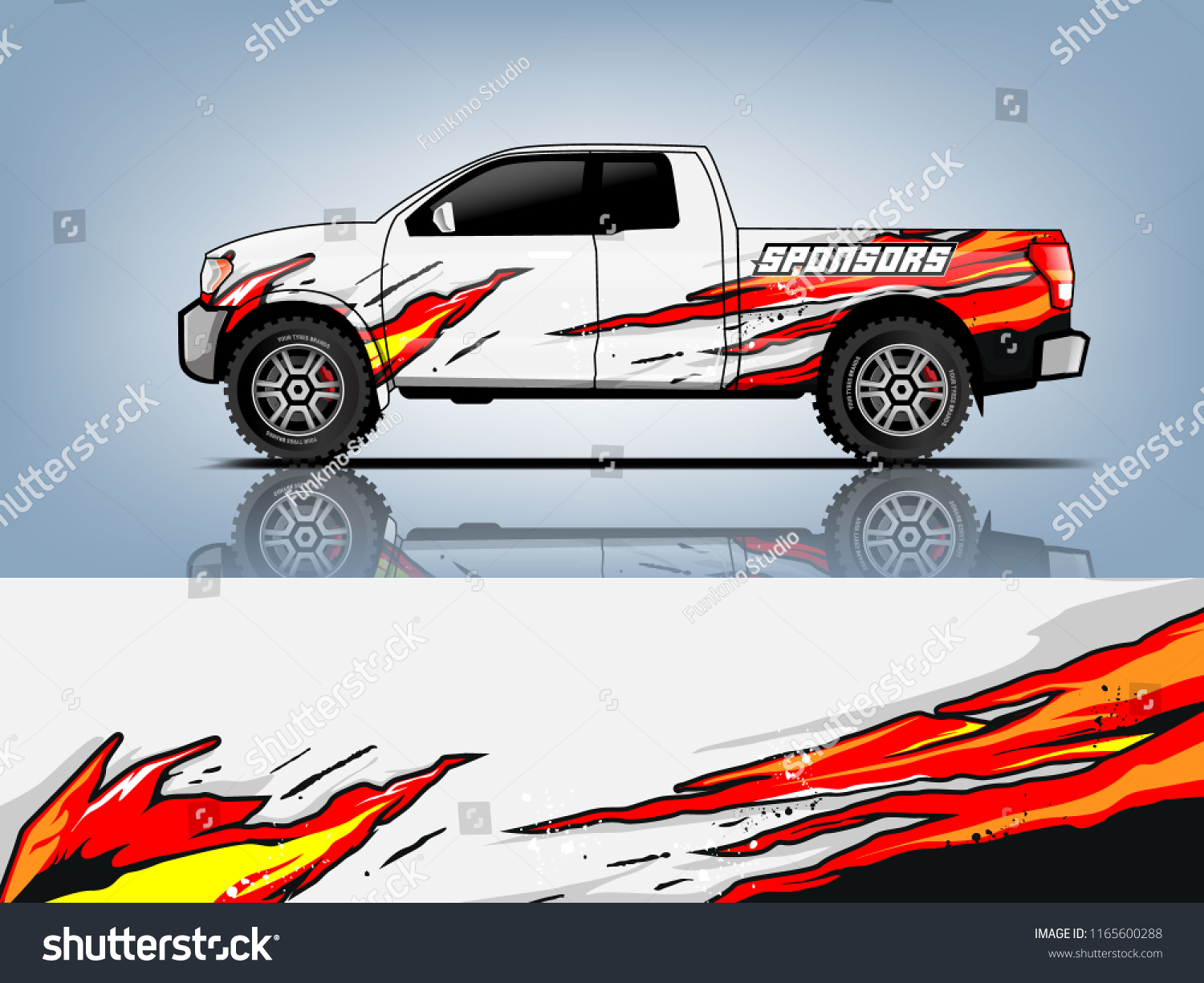 Car graphic vector. abstract racing shape with modern design for vehicle vinyl wrap
