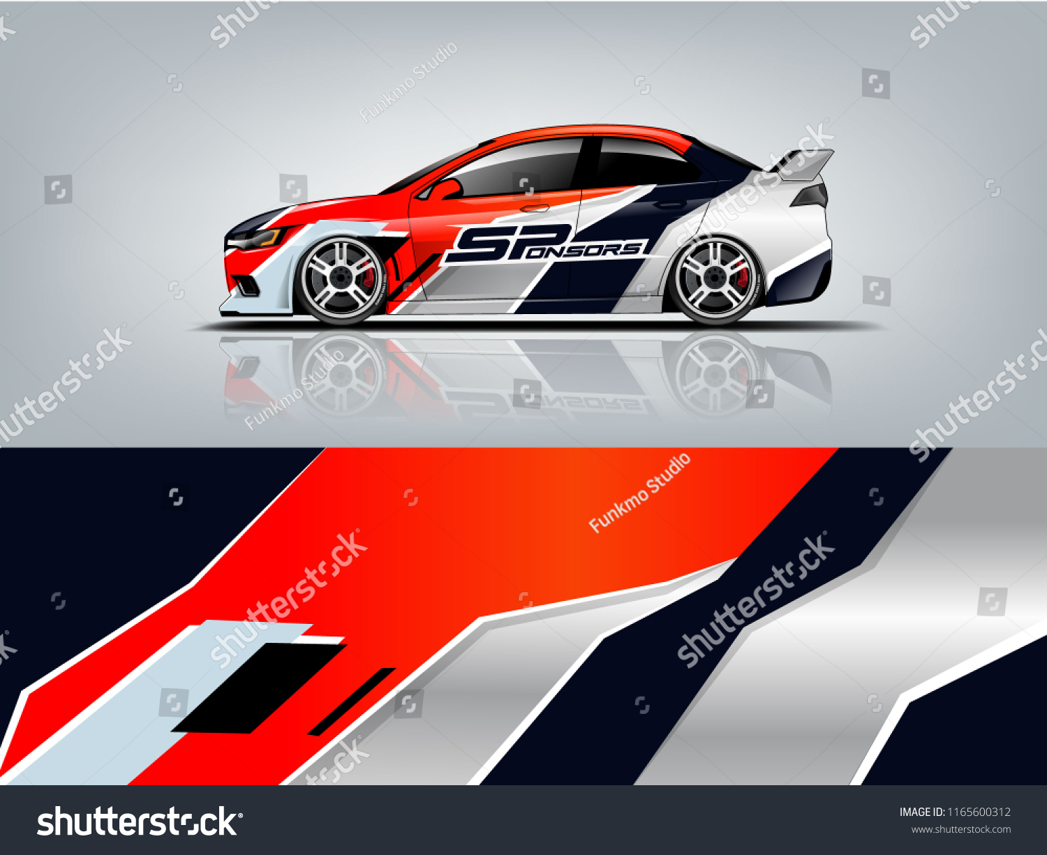 Car graphic vector. abstract racing shape with modern camouflage design for vehicle vinyl wrap