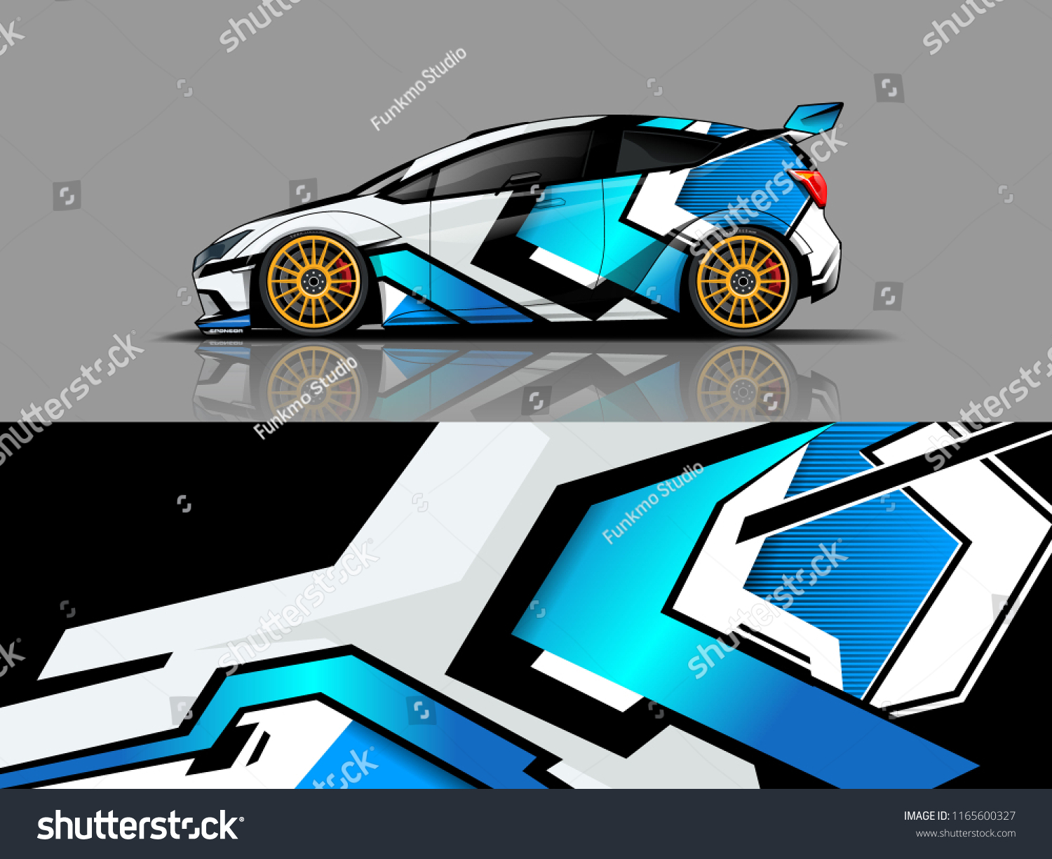 Car graphic vector. abstract racing shape with modern camouflage design for vehicle vinyl wrap