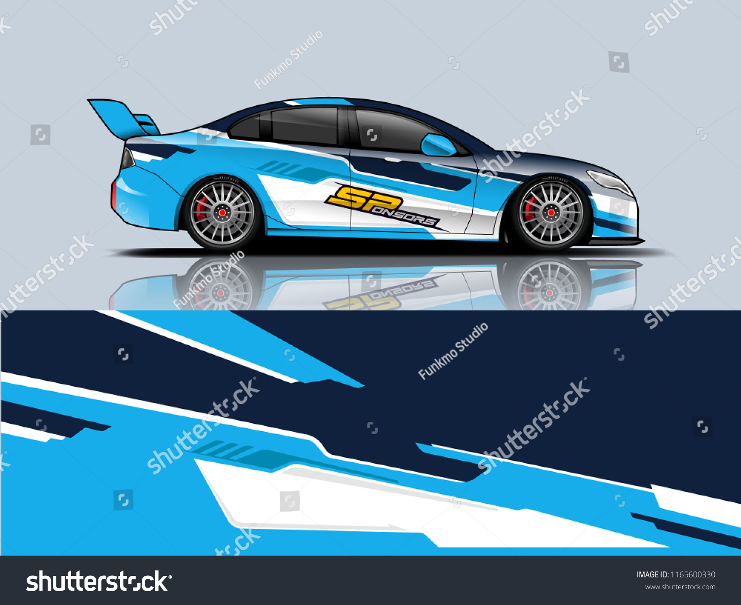 Car graphic vector. abstract racing shape with modern camouflage design for vehicle vinyl wrap