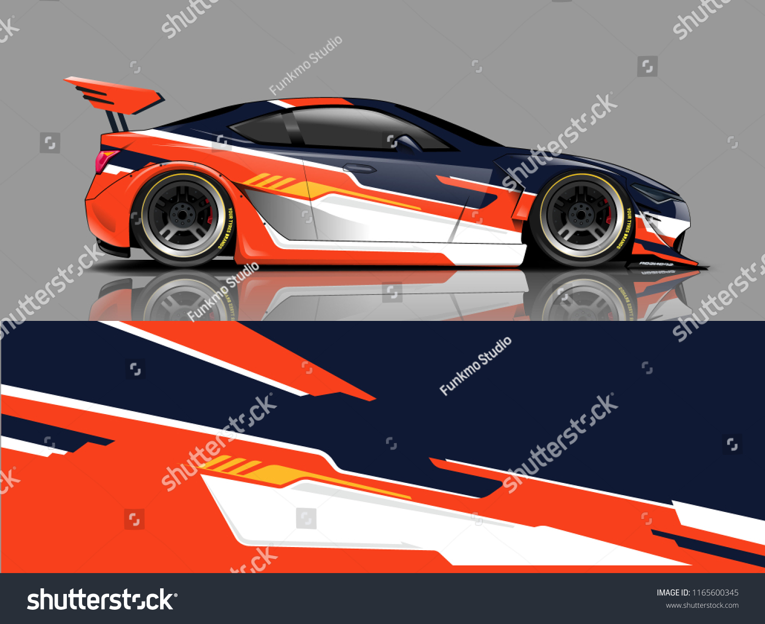 Car graphic vector. abstract racing shape with modern camouflage design for vehicle vinyl wrap