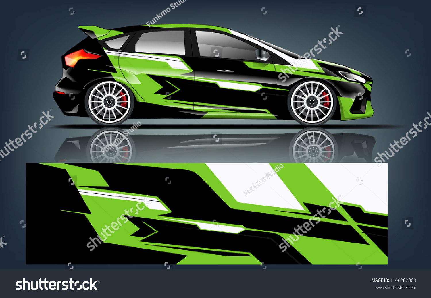 Hatchback racing car wrap vinyil and decal