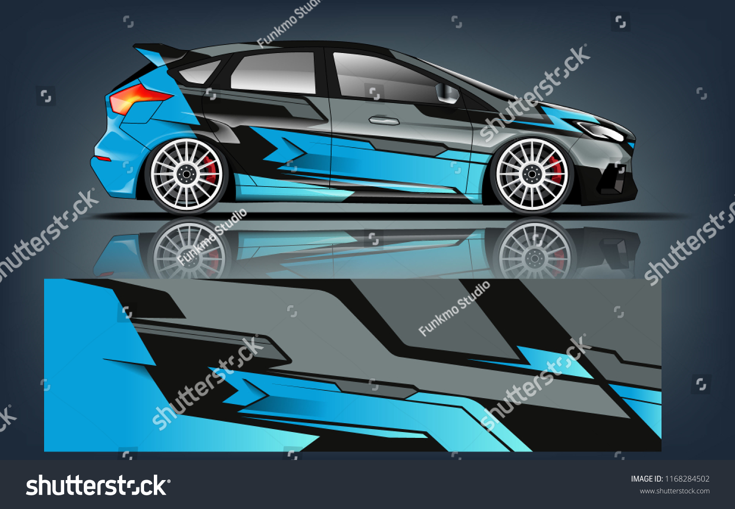 Rally and racing car wrap vector designs.