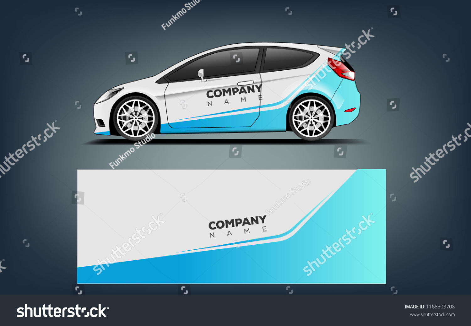 Car decal wrap design vector. Graphic abstract stripe racing background kit designs for vehicle, race car, rally, adventure and livery