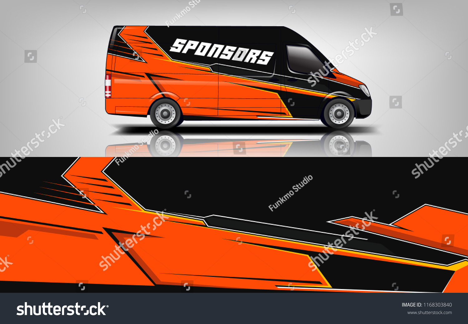 Car decal wrap design vector. Graphic abstract stripe racing background kit designs for vehicle, race car, rally, adventure and livery