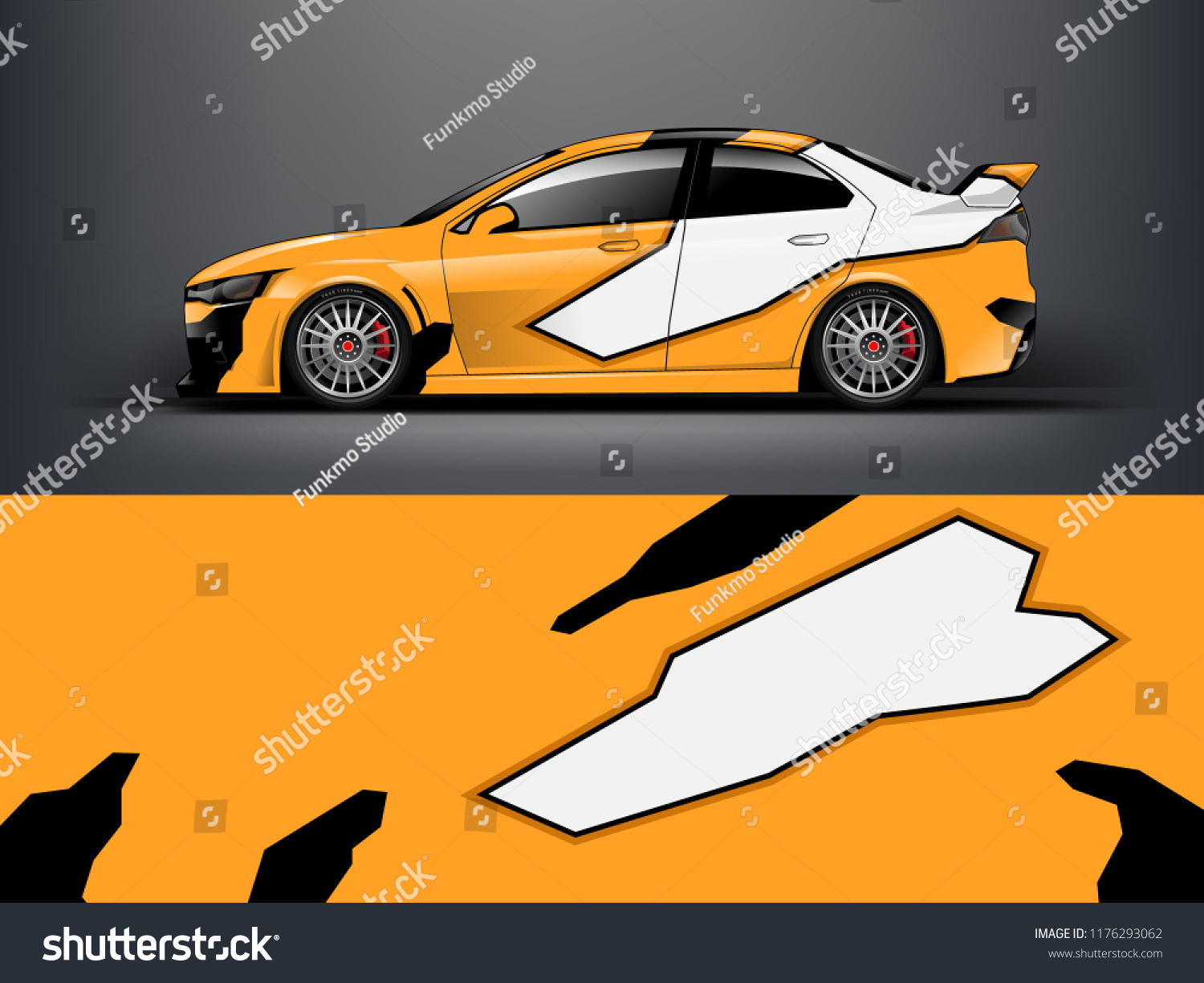 Racing car wrap. Blue abstract strip for racing car wrap, sticker, and decal. vector eps 10 format.