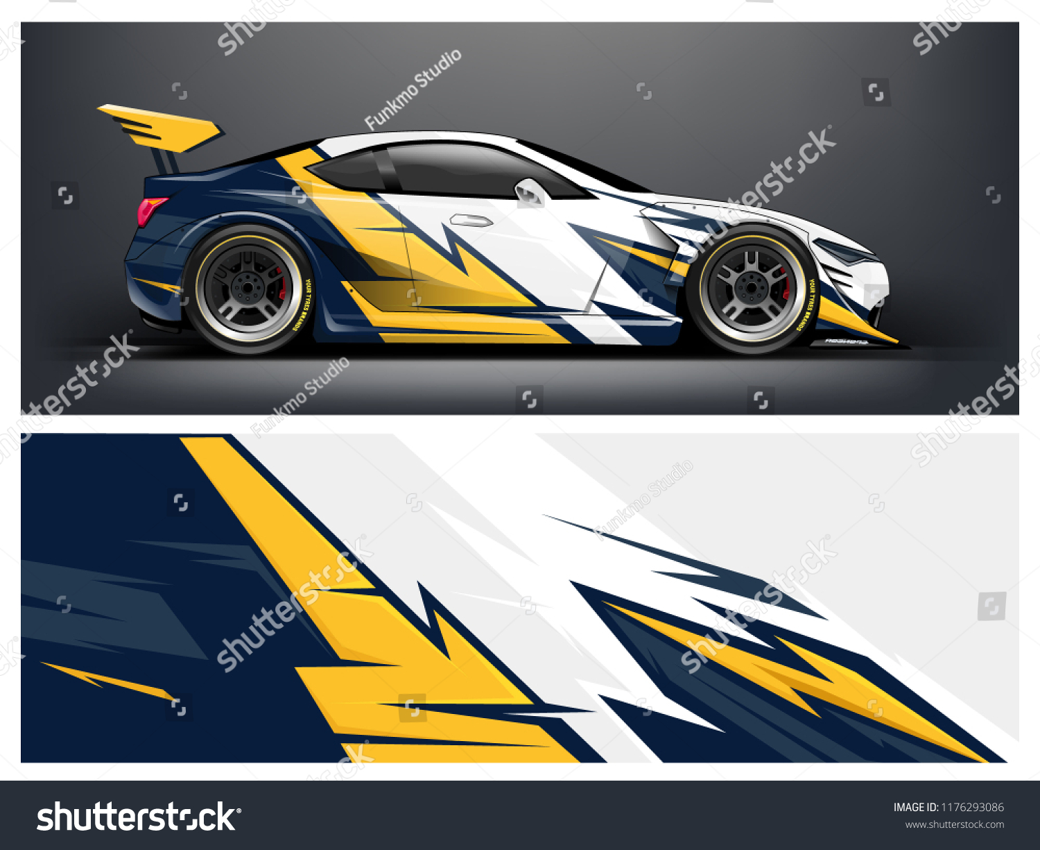 Racing car wrap. Blue abstract strip for racing car wrap, sticker, and decal. vector eps 10 format.