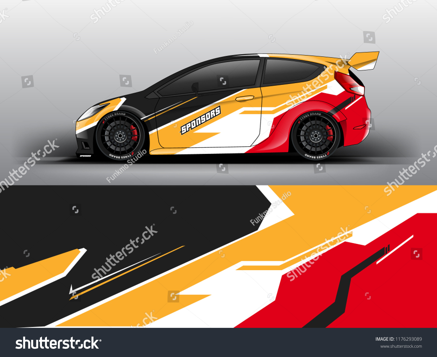 Racing car wrap. Blue abstract strip for racing car wrap, sticker, and decal. vector eps 10 format.