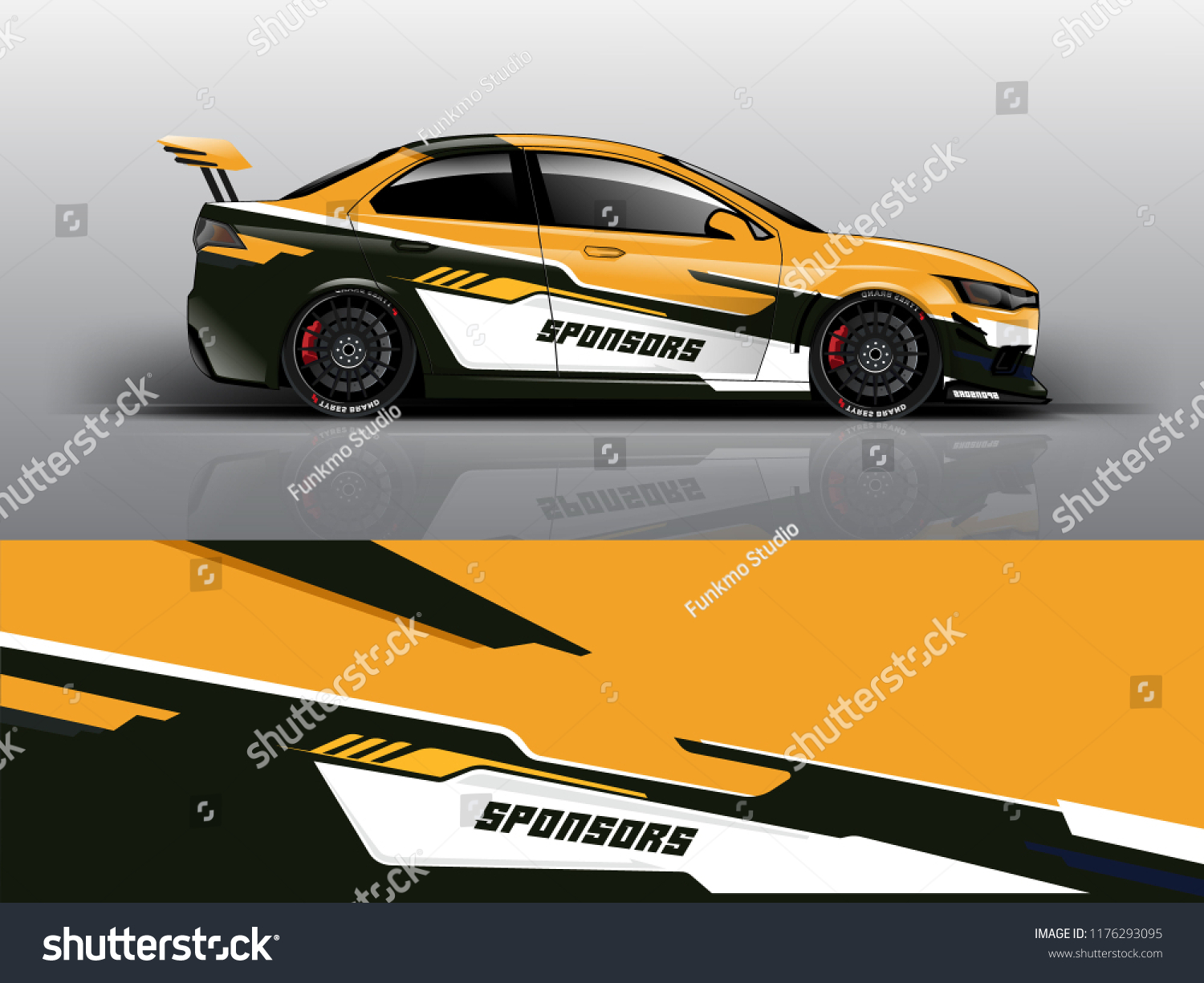 Racing car wrap. Blue abstract strip for racing car wrap, sticker, and decal. vector eps 10 format.