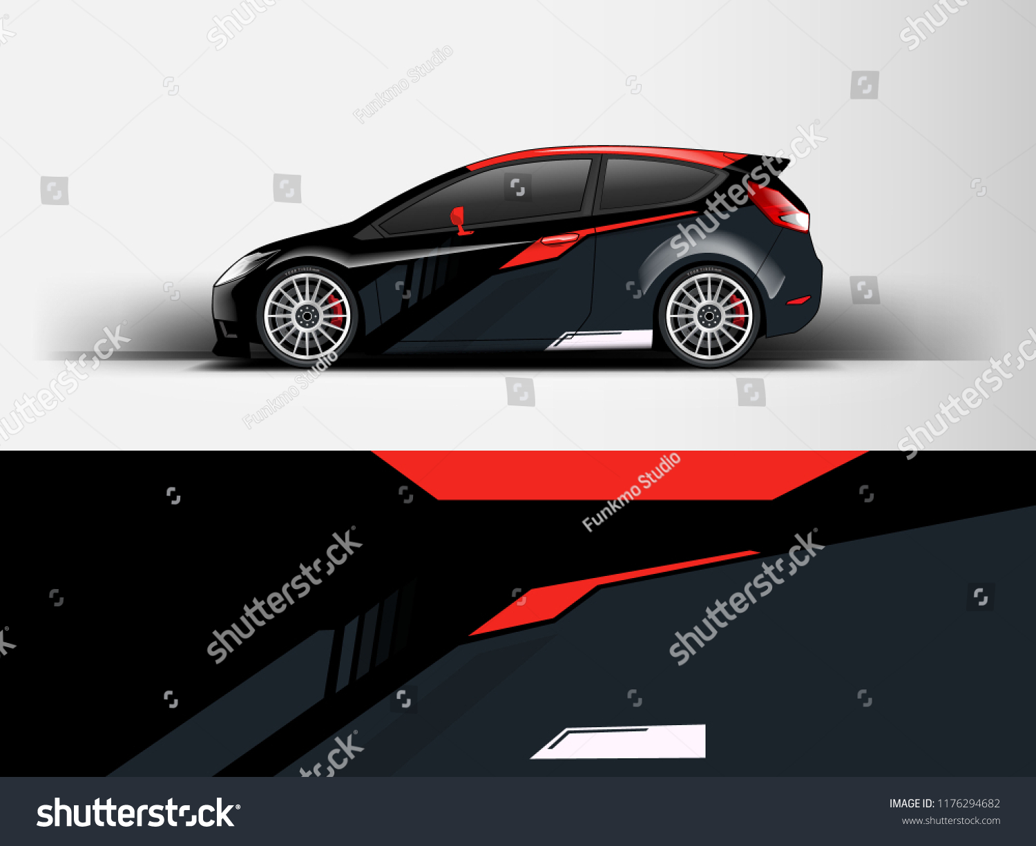 Racing car wrap. abstract strip for Company car wrap, sticker, and decal. vector eps 10 format.