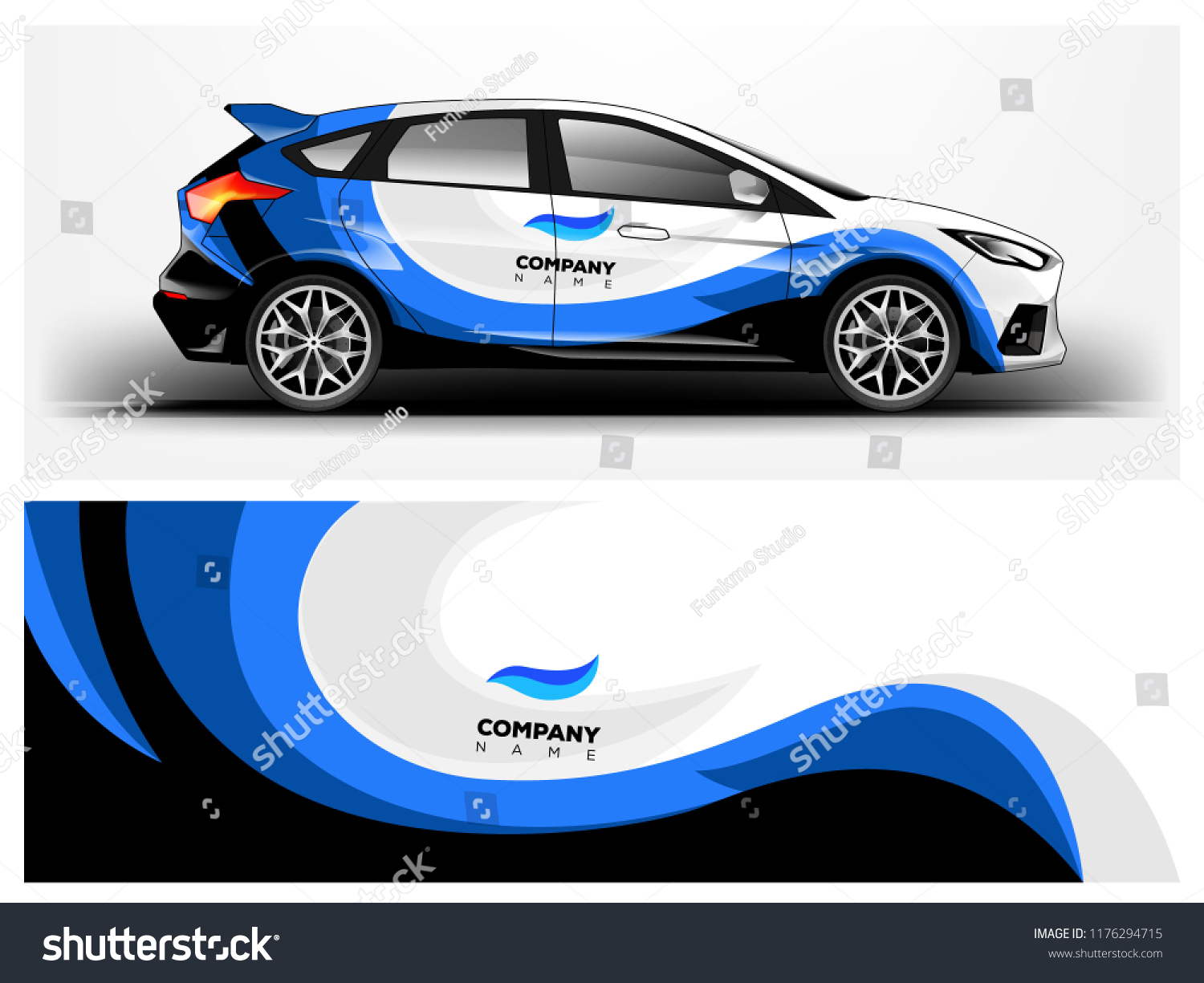 Racing car wrap. abstract strip for Company car wrap, sticker, and decal. vector eps 10 format.