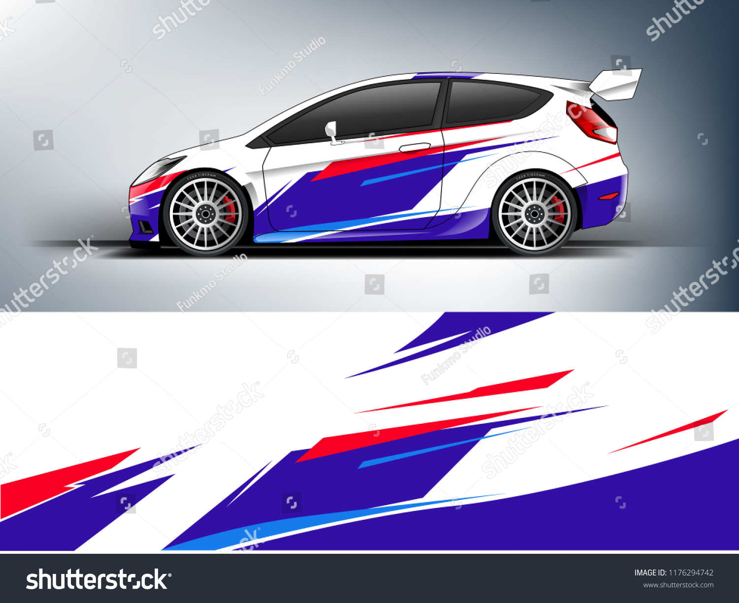Racing car wrap. abstract strip for Company car wrap, sticker, and decal. vector eps 10 format.