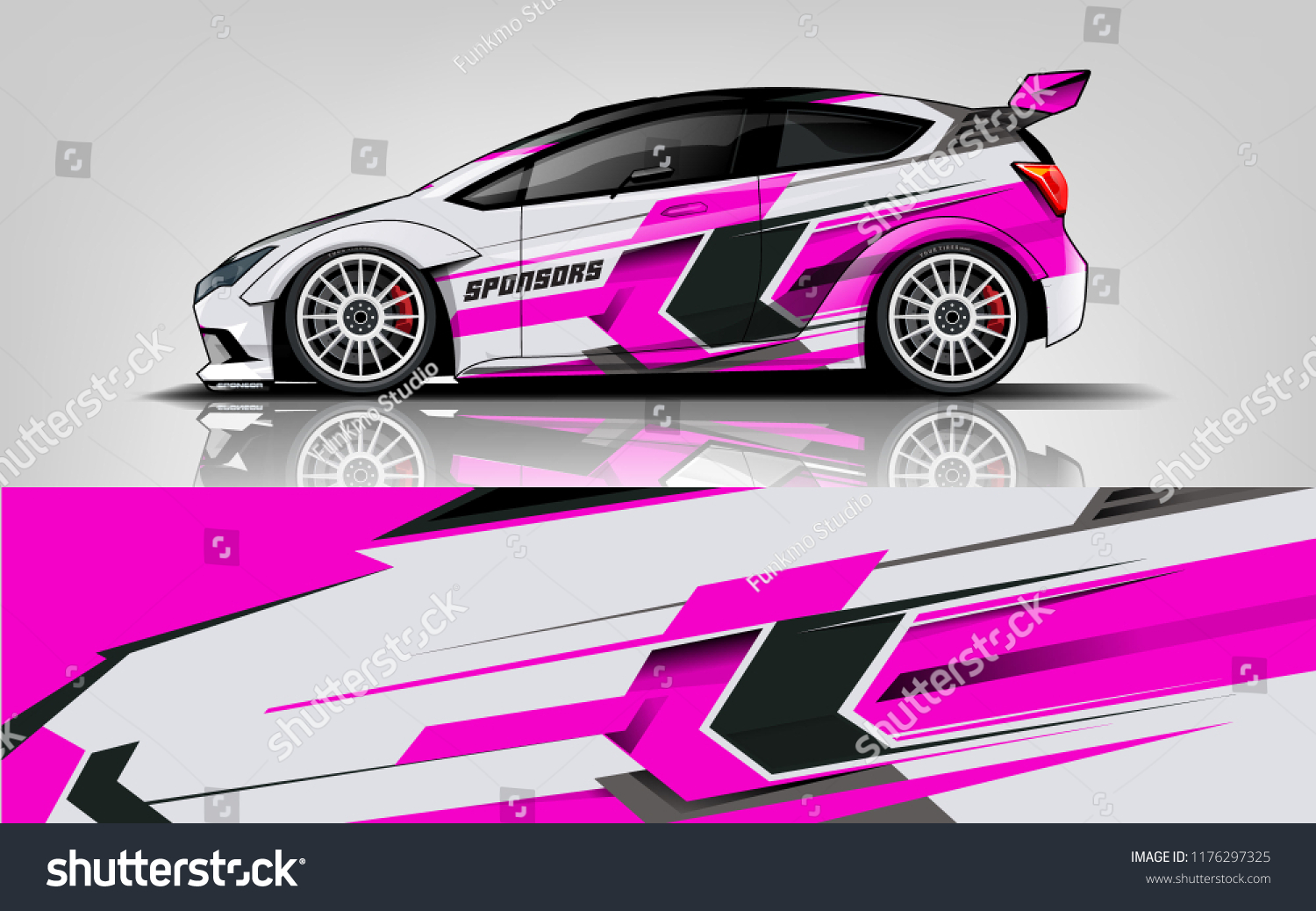 Racing car wrap. Abstract strip for racing car wrap, sticker, and decal. vector eps 10 format.