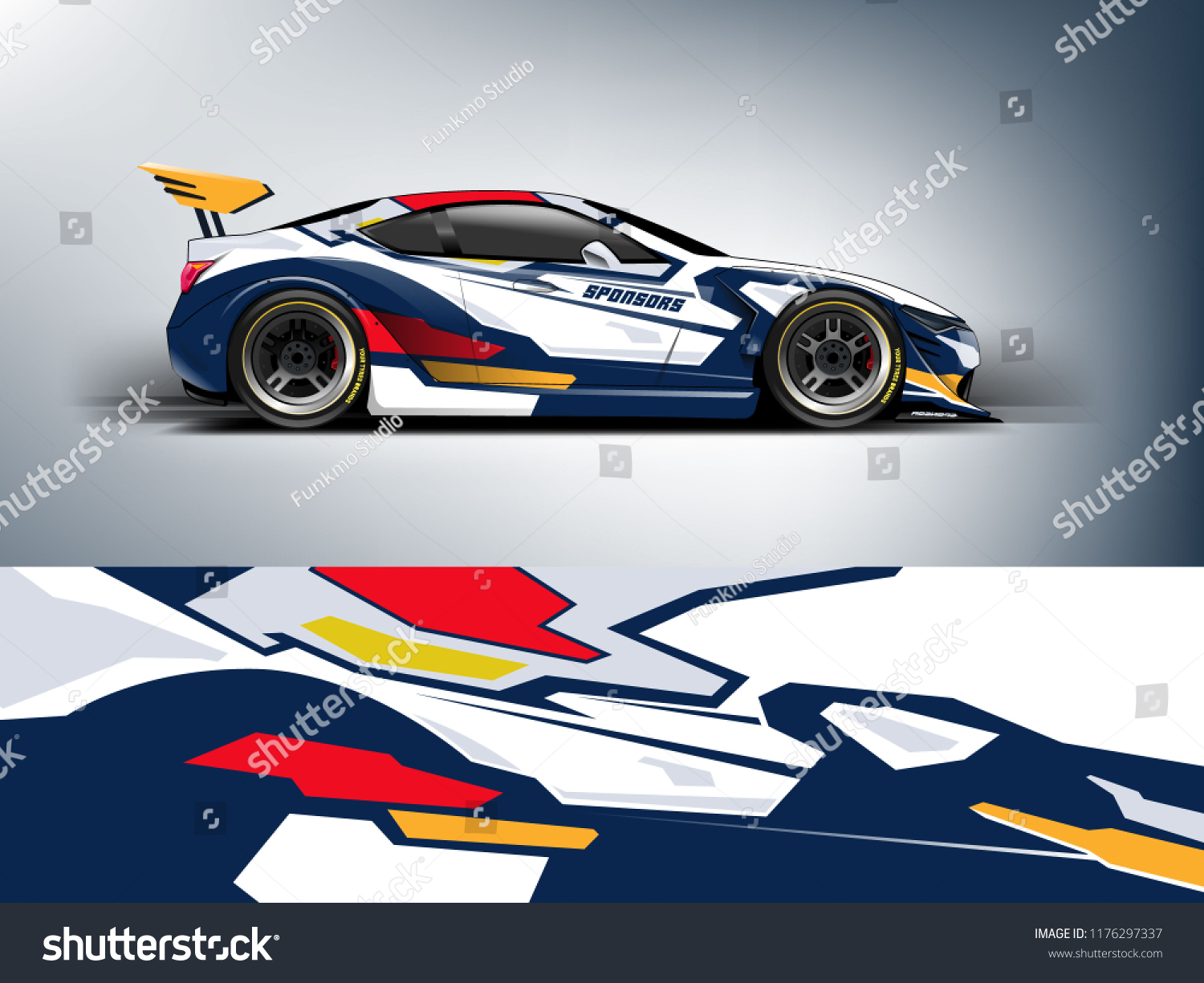 Racing car wrap. Abstract strip for racing car wrap, sticker, and decal. vector eps 10 format.