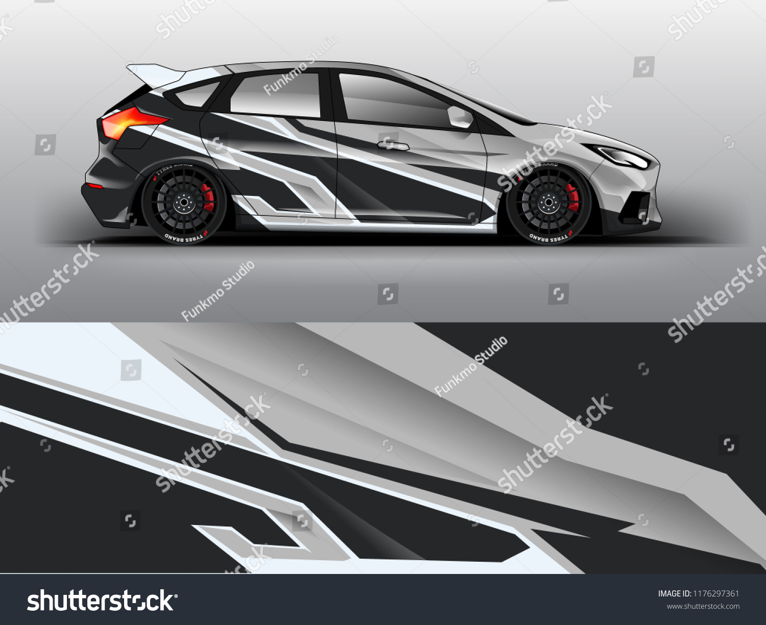 Racing car wrap. Abstract strip for racing car wrap, sticker, and decal. vector eps 10 format.