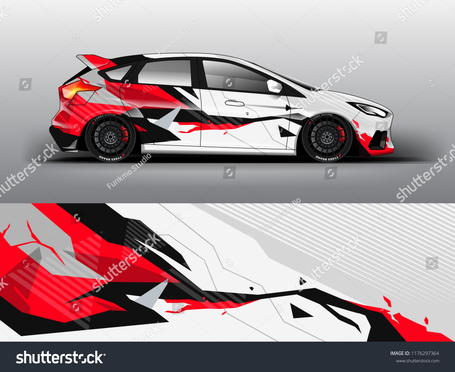 Racing car wrap. Abstract strip for racing car wrap, sticker, and decal. vector eps 10 format.