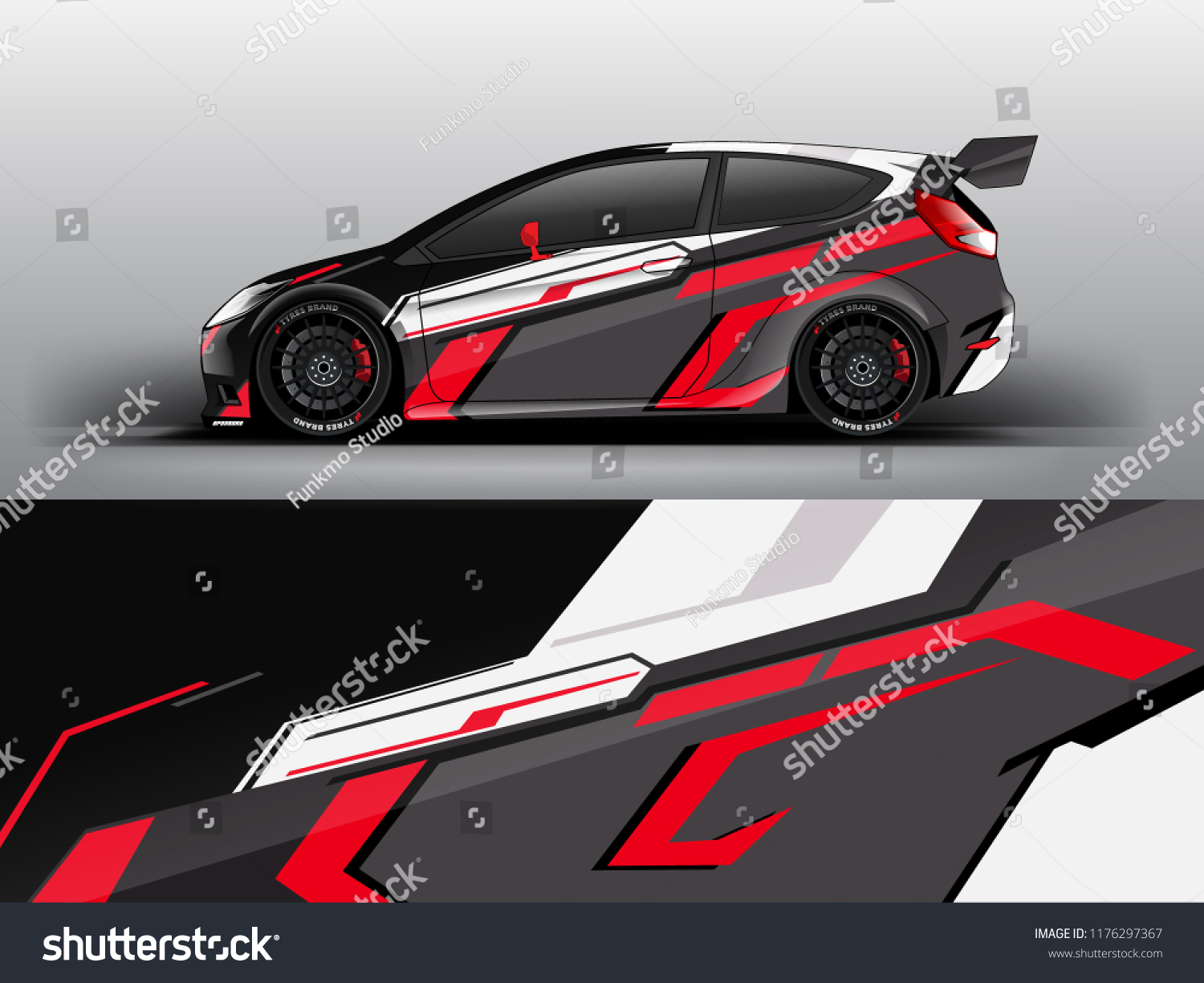 Racing car wrap. Abstract strip for racing car wrap, sticker, and decal. vector eps 10 format.