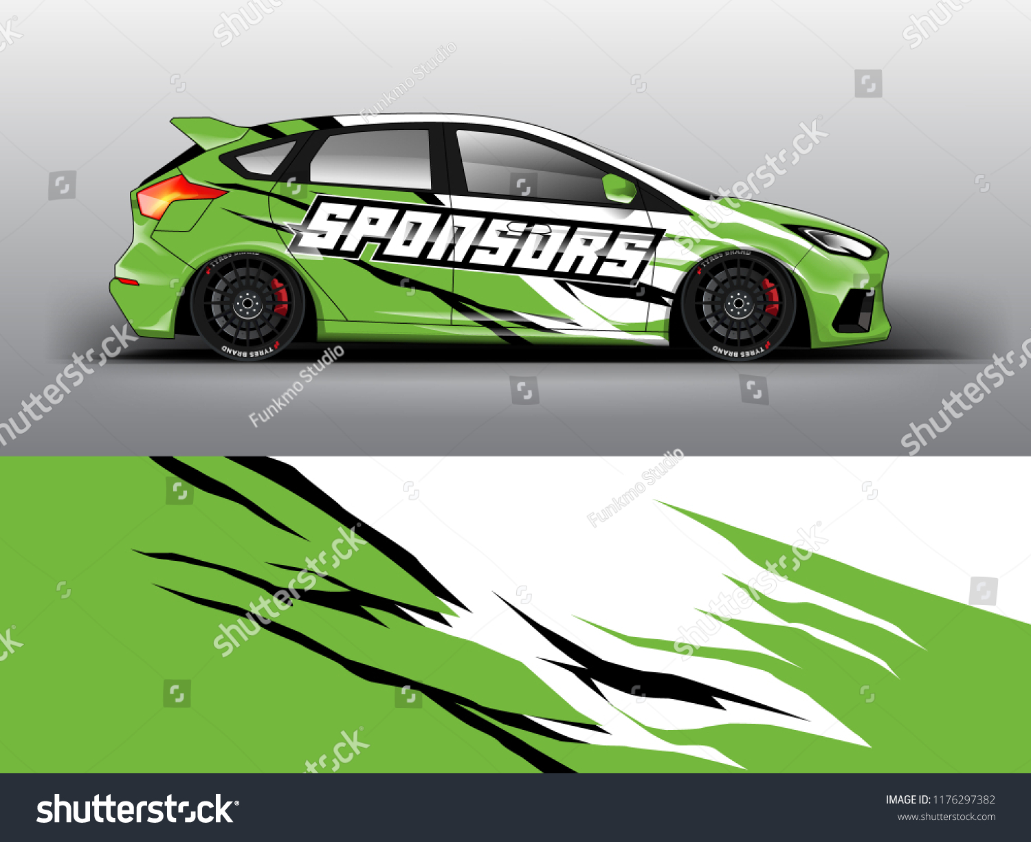 Racing car wrap. Abstract strip for racing car wrap, sticker, and decal. vector eps 10 format.