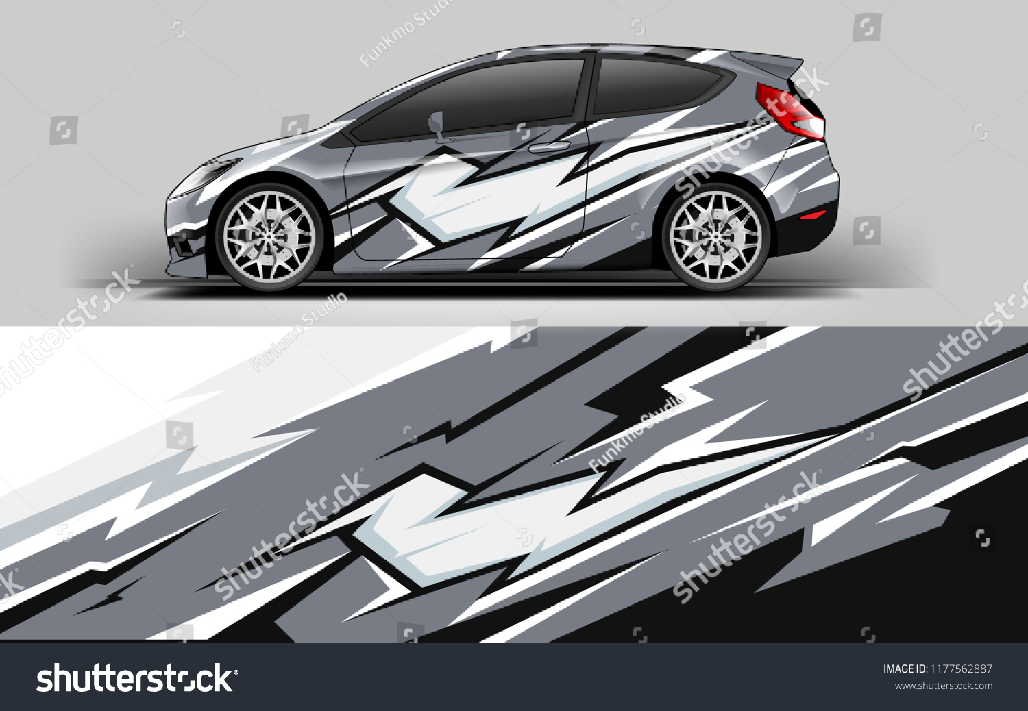 Car wrap graphic racing grey background for wrap and vinyl sticker