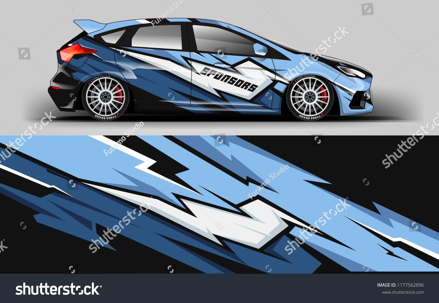 Car wrap graphic racing grey background for wrap and vinyl sticker