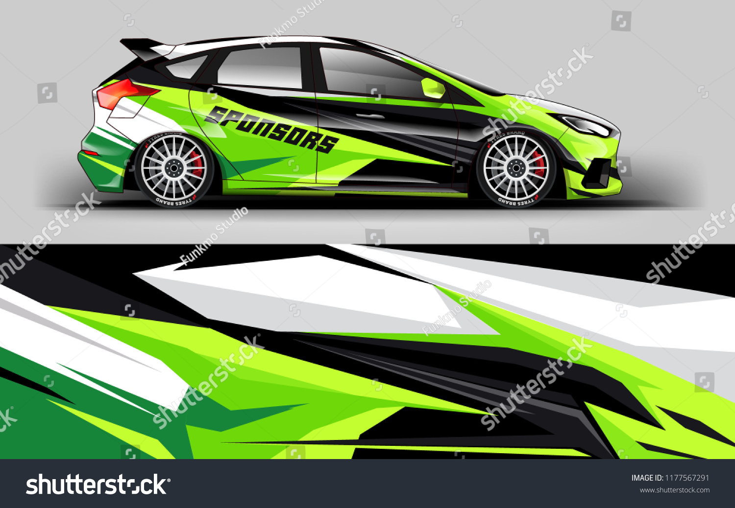 Car wrap graphic racing abstract blue background for wrap and vinyl sticker