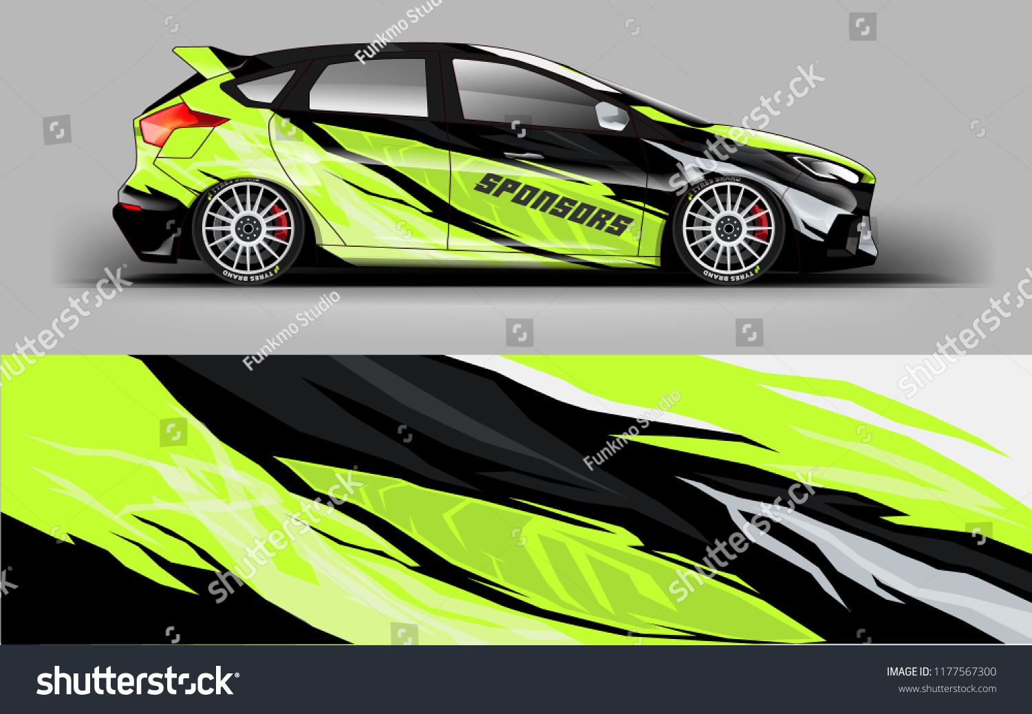 Car wrap graphic racing abstract blue background for wrap and vinyl sticker