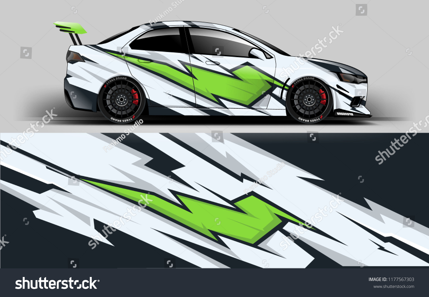 Car wrap graphic racing abstract blue background for wrap and vinyl sticker