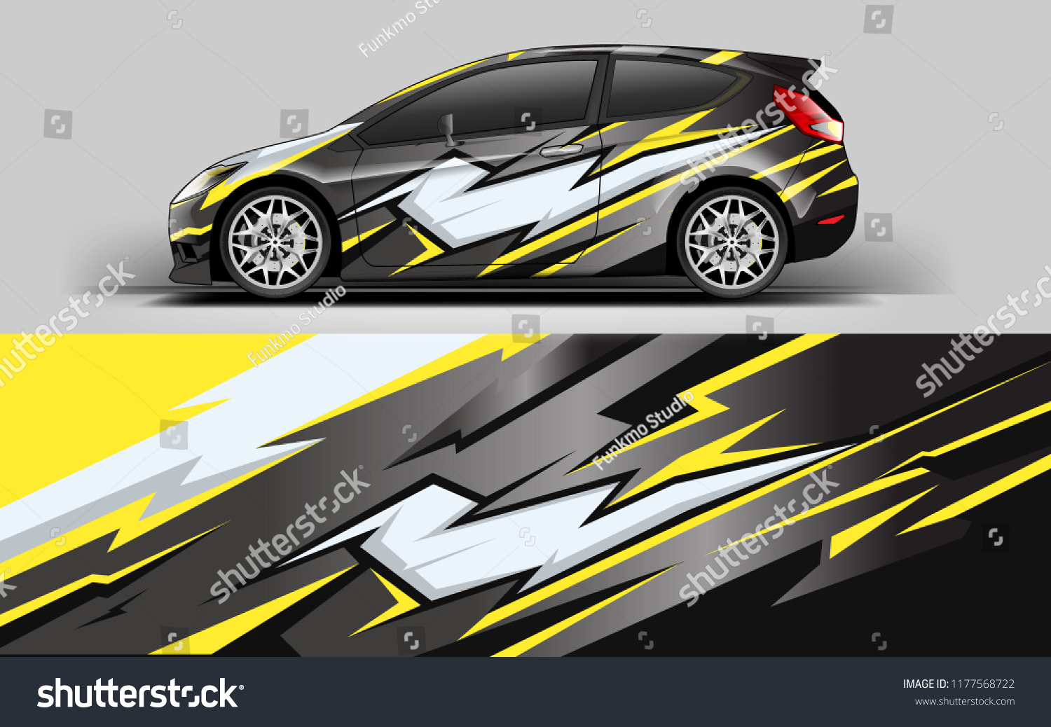 Car wrap graphic racing abstract blue strip background for wrap and vinyl sticker