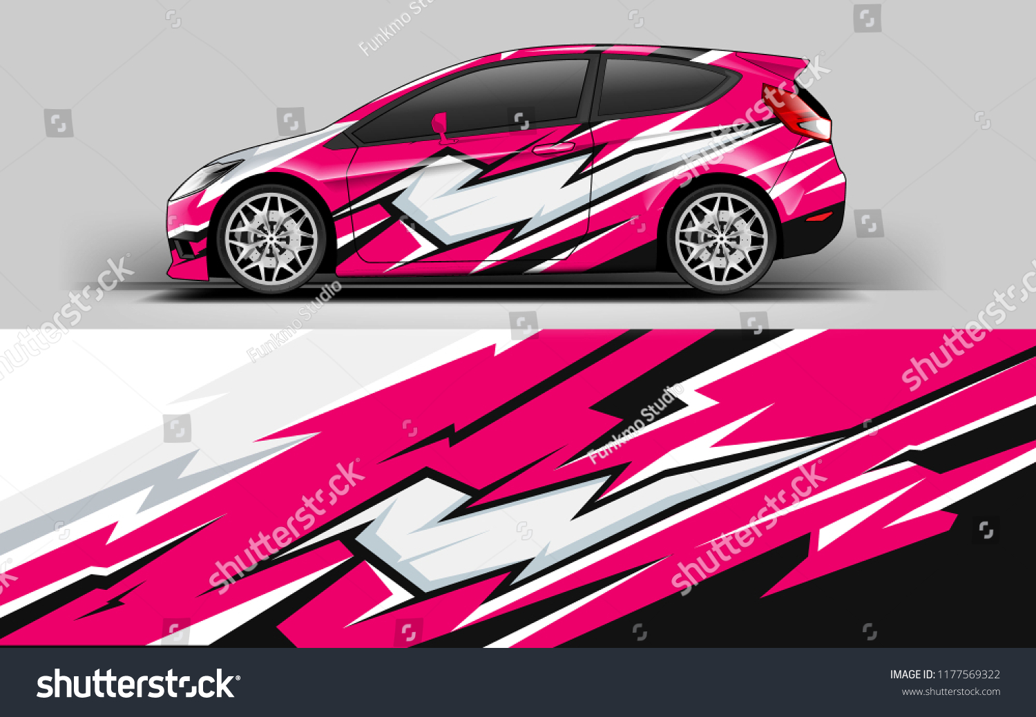 Car wrap graphic racing abstract strip background for wrap and vinyl sticker