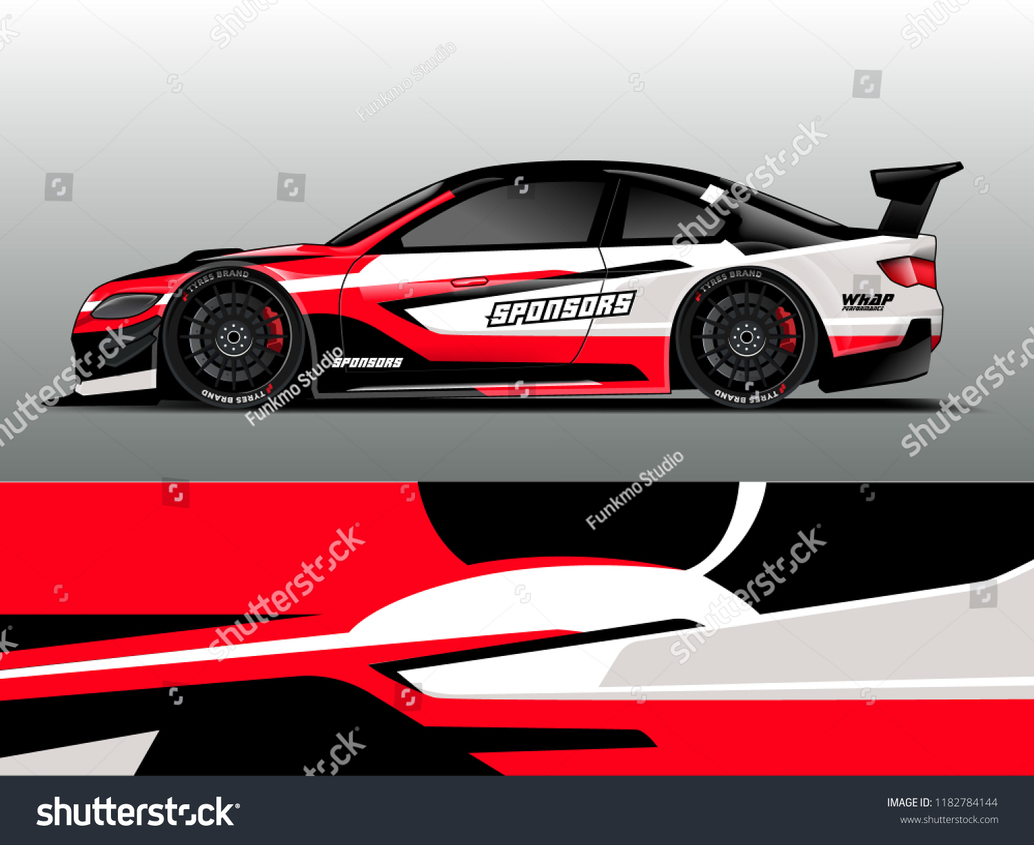 hyper car wrap design. abstract racing wrap design.