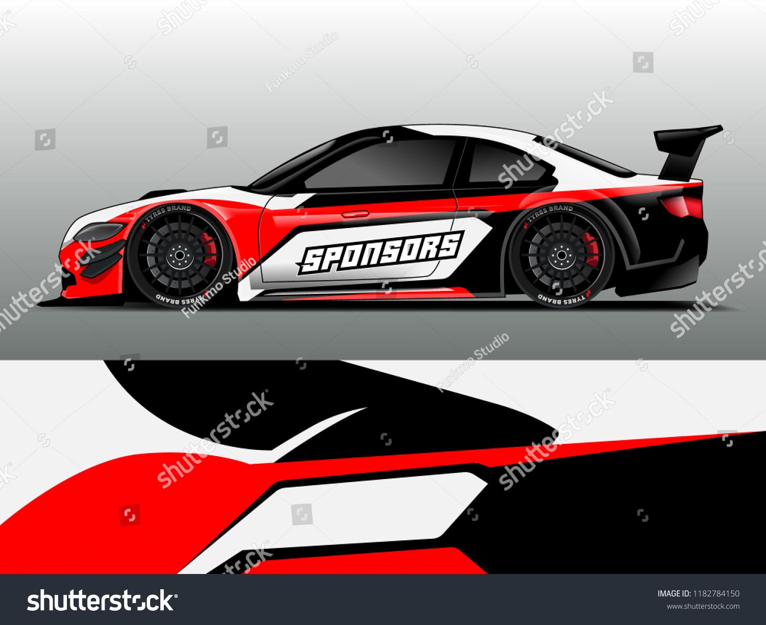 hyper car wrap design. abstract racing wrap design.